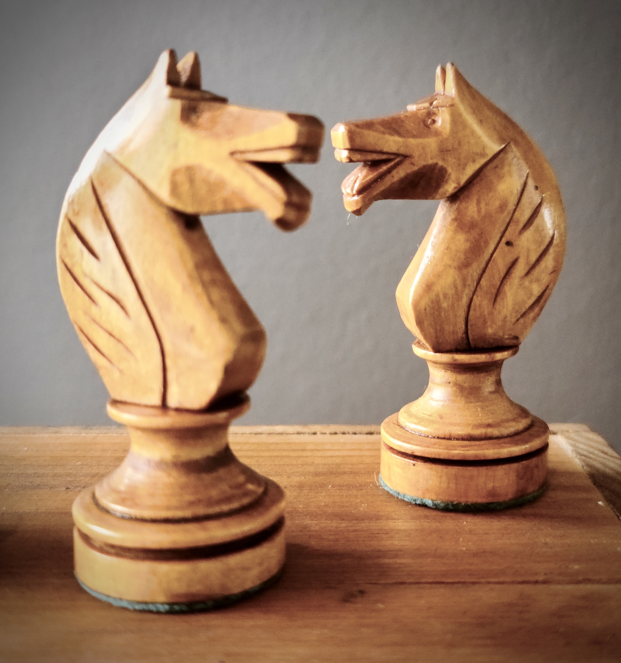 Chess Pieces: Stallion Knight, Wood