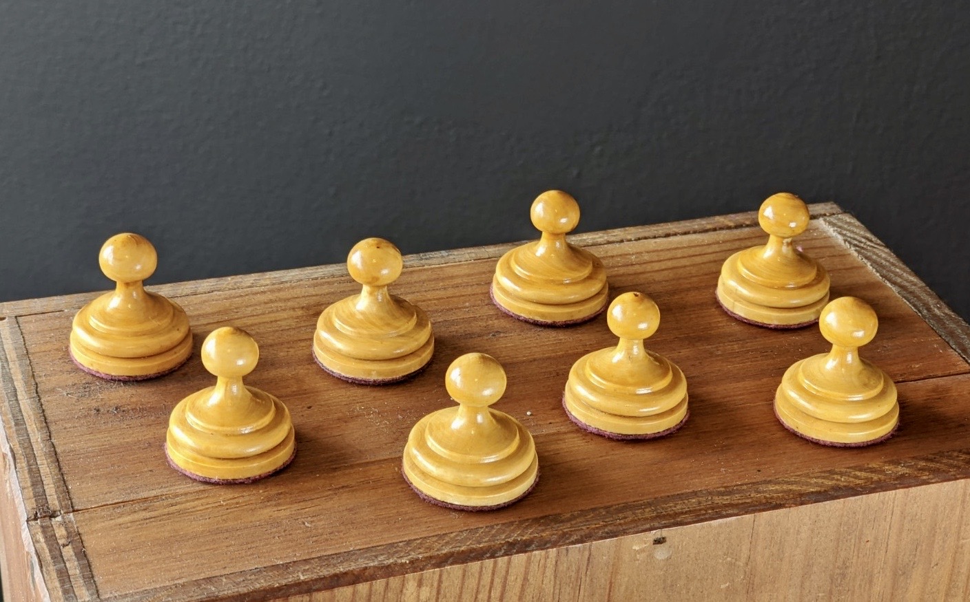Reproduced Vintage 1930 German Knubbel Analysis Chess Pieces 