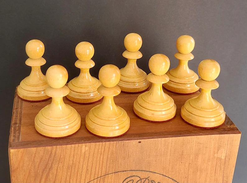  Reproduced 90s French Chavet Championship Tournament Chess  Pieces V2.0 in Sheesham/Box Wood - 3.6 King : Handmade Products