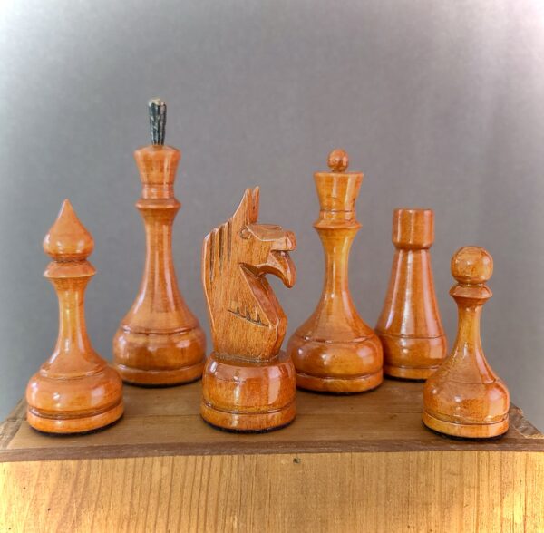 Red Wolves (Lupus Rufae); Soviet GM1 ‘Wolf-Eared Knights’ Tournament Chess Set, c.1965