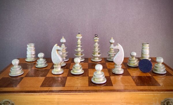 *SOLD* Alluminati: Unique ‘Tsarist Style’ Aluminium/Metal Chessmen, Soviet, c.1955 - Image 12